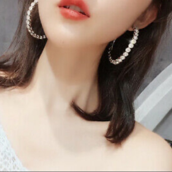 NWT 925 Silver hoop earrings - Picture 5 of 7